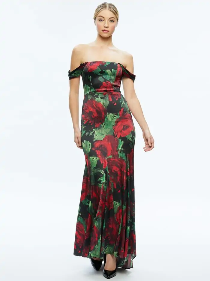 ARZA OFF SHOULDER MAXI DRESS